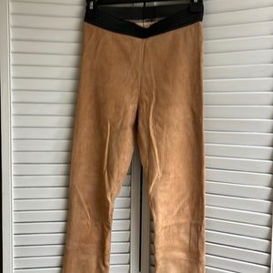 Drome orange leather pants XS